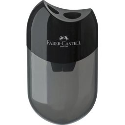 FABER-CASTELL Hegyező, kétlyukú, tartályos, FABER-CASTELL, fekete