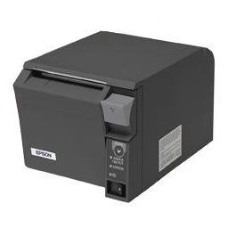 EPSON TM-T70II pénztárgép nyomtató, USB + soros, fekete, vágó, tápegységgel