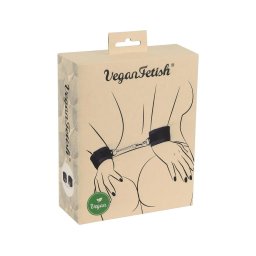 Vegan Fetish - csukló bilincs rövid lánccal (fekete)