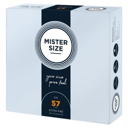 Mister Size - 57 - egyedi méretű, extravékony óvszer (57 mm, 36 db)