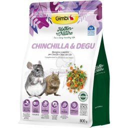 Gimbi Mother Nature Chinchilla & Degu - állateledel csincsillák és deguk számára 800 g