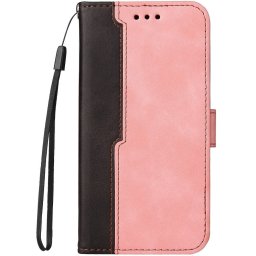 Huawei Honor 200 Smart, Oldalra nyíló tok, stand, kártyatartóval, kézpánttal, Wooze Colour Wallet, rózsaszín