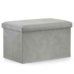 FURELA VELVET XL szürke összecsukható puff 60 x 38 x 38 cm