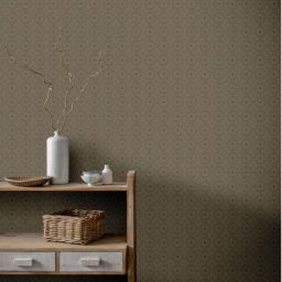 Sötétbarna/arany mandala mintás tapéta 100118AH