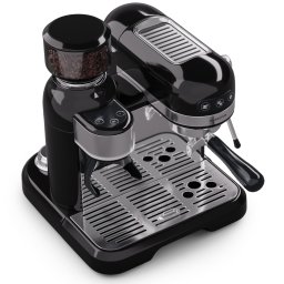 Klarstein Bella Café, eszpresszó kávéfőző, őrlővel együtt, 1550 W, 20 bar, 1,4 liter (TK57-CofMachGrind-BK)