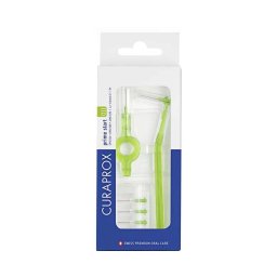 Curaprox CPS 011 Prime Start világoszöld fogköztisztító kefe nyéllel 5x