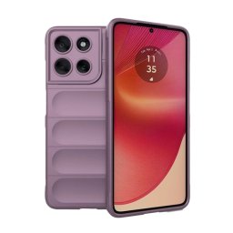 Szilikon telefonvédő (ütésállóság, kameravédő, 3D) LILA Motorola Moto G56 (XT2529)