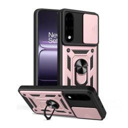 Defender szilikon telefonvédő (ütésállóság, tartógyűrű, kameravédő) ROZÉARANY OnePlus Nord 5