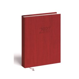 Határidőnapló 2day B/6, kétnapos beosztás + jegyzetlap piros Realsystem 2027.
