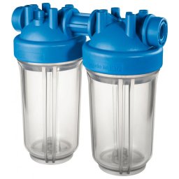 Big Blue szűrő SENIOR 10" DUO csatlakozó 1" kétlépcsős vízszűrő ház