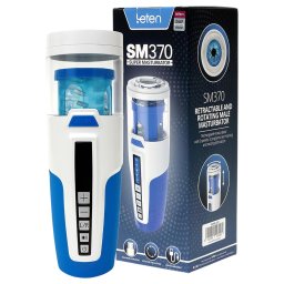 Leten SM370 - nyögő, forgó maszturbátor férfiaknak (fehér)