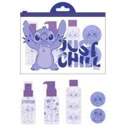 Lilo és Stitch utazó pipere táska 6 db-os flakon és tégely készlet
