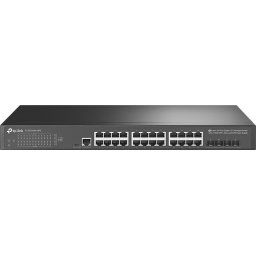 TP-Link TL-SG3428X-UPS JetStream L2 kapcsoló 24x GElan 4x10GE SFP és UPS tartalék tápellátás
