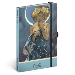 Alphonse Mucha - Luna, keménytáblás pontozot notesz