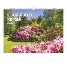 Csodálatos Kertek, képes falinaptár 2026