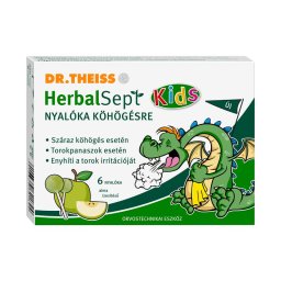Dr. Theiss HerbalSept Kids nyalóka száraz köhögésre alma ízesítésű 6x