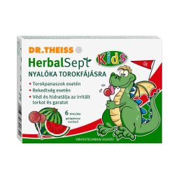 Dr. Theiss HerbalSept Kids nyalóka torokfájásra görögdinnye ízesítésű 6x