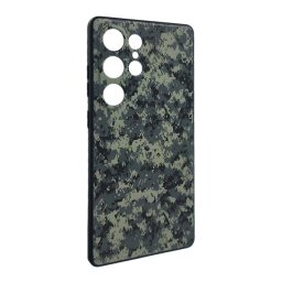 Szilikon telefonvédő (ütésállóság, kameravédő, terep minta) SÖTÉTZÖLD Samsung Galaxy S25 Ultra (SM-S938)