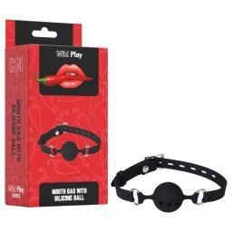 Wild Play - szilikon szájpecek BDSM játékhoz (fekete)