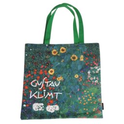 Klimt textil bevásárló táska / szatyor - Kert napraforgókkal