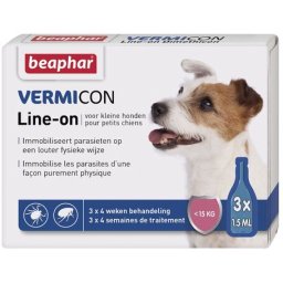 Beaphar Vermicon Dog Line-on Spot-on (3 x 1,5 ml) (S: 0-15 kg)