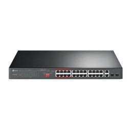 TP-Link Switch PoE - TL-SL1226P (24port 100Mbps; 24 af PoE port; 2x Combo SFP; 250W, 250m extended mode)