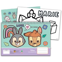 Disney Classics Love A/4 spirál vázlatfüzet 40 lapos matricával