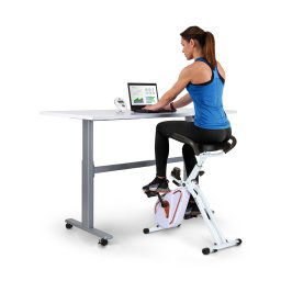 Capital Sports Azura Desk Bike, házi szobabicikli, otthoni edzőgép, szobakerékpár, lendkerék 7,5 kg, szíjmeghajtás (FIT4-AzuraDskRoseG)