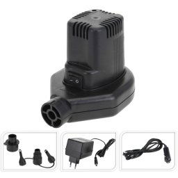 Erős elektromos pumpa matracokhoz, 230/12 V hálózatról + szivargyújtóról működtethető, 60 W