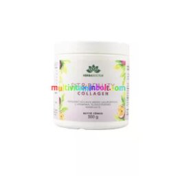 Fit & Beauty prémium hidrolizált kollagén mátrix, 14g kollagén, 100 mg hialuron adagonként, Maracuja íz 300 g - HerbaDoctor