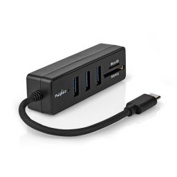 Nedis CCGB64785WT01 – USB-elosztó | 1x USB-C | 1x USB-C / 2x USB 2.0 A (női csatlakozó) | 3 port | USB-ről táplált