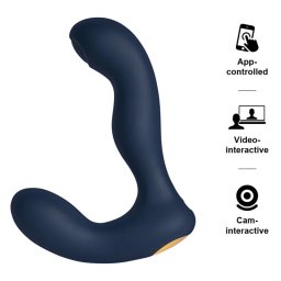 Svakom Iker Neo, interaktív okos prosztata vibrátor/pulzátor (kék) (APP-os)