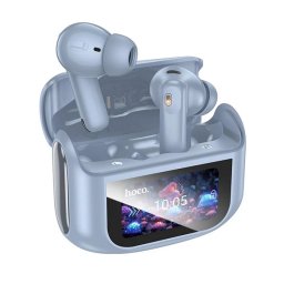 HOCO EQ21 bluetooth fülhallgató SZTEREO (v5.4, TWS, mikrofon, aktív zajszűrő, érintőkijelző + töltőtok) VILÁGOSKÉK