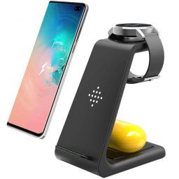 Optonica asztali 3in1 vezeték nélküli tőltőállomás Samsung készülékekhez Galaxy Buds, Galaxy Watch 9501