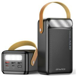 AWEI P101K powerbank 60000mAh 22.5W - fekete