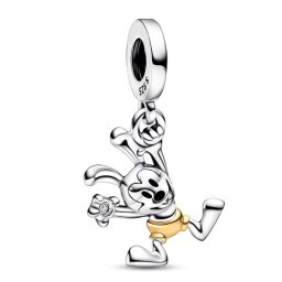 Ezüstözött Mickey egér Pandora kompatibilis charm
