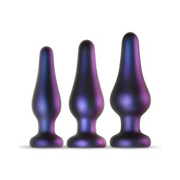 Hueman Comets - szilikon anál plug szett (3 részes, lila)