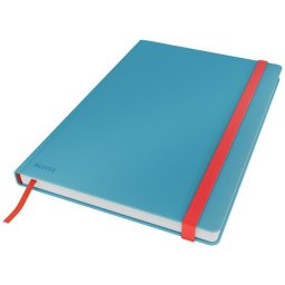 Beíró, B5, kockás, 80 lap, keményfedeles, LEITZ "Cosy Soft Touch", nyugodtkék