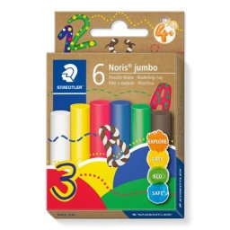 STAEDTLER Modellező gyurma készlet, STAEDTLER "Noris(R) jumbo 842", 6 különböző szín
