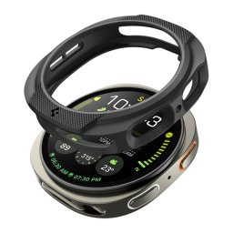 SPIGEN LIQUID AIR szilikon óra keret (ütésállóság) FEKETE Samsung Galaxy Watch 8 eSIM 44mm (SM-L335), Galaxy Watch 8 44mm (SM-L330)