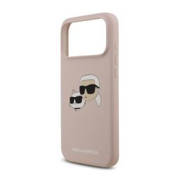KARL LAGERFELD LIQUID SILICONE DOUBLE HEADS MAGSAFE szilikon telefonvédő (ütésállóság, MagSafe) RÓZSASZÍN Apple iPhone 17 Pro Max
