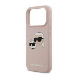 KARL LAGERFELD LIQUID SILICONE DOUBLE HEADS MAGSAFE szilikon telefonvédő (ütésállóság, MagSafe) RÓZSASZÍN Apple iPhone 17 Pro