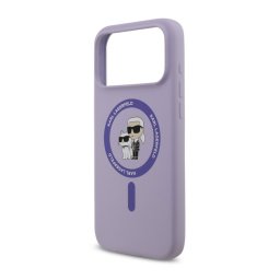 KARL LAGERFELD LIQUID SILICONE KARL AND CHOUPETTE MAGSAFE szilikon telefonvédő (ütésállóság, MagSafe) LILA Apple iPhone 17 Pro Max