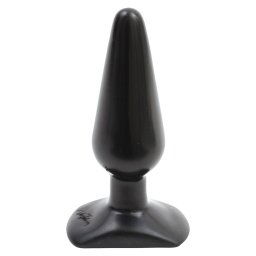 Prémium sima végbélkúp – 12 x 3,8 cm, fekete