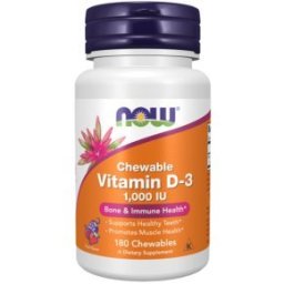 Now D3-vitamin 1000NE rágótabletta - 180db