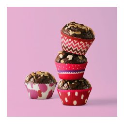 Muffin papír szett - szív - 100 db / csomag