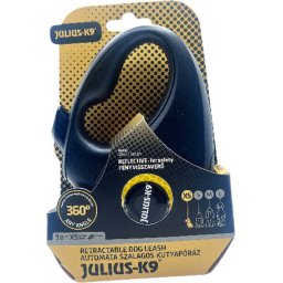 Julius-K9 automata szalagpóráz (XS | 3 m | 12 kilós kutyáig | Neon narancssárga)