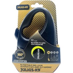 Julius-K9 automata szalagpóráz (M | 5 m | 25 kilós kutyáig | Neon sárga)