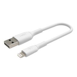 Belkin BOOST CHARGE Lightning/USB-A kábel, 15 cm, fehér