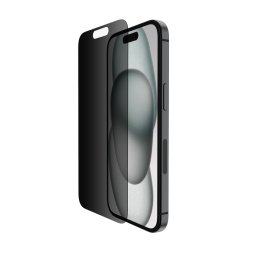Belkin SCREENFORCE TemperedGlass Privacy Anti-Microbial magánéletet védő üveg az iPhone 15 / 14 Pro készülékekhez